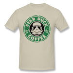 Cotton T Shirt for Men Star Duck Coffee Comfortable Crew Neck Short Sleeves Shirt