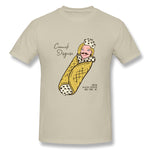 Cotton T Shirt for Men Cannoli Disguise Style Crew Neck Short Sleeves Tees