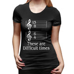 Women's Casual T-shirt These Are Difficult Times Music Flowy O-Neck Short Sleeve Shirts