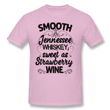 Men's Graphic T Shirt Smooth Jennessee Whiskey Sweet As Strawberry Wine For Light Breathable O-Neck Short Sleeves Tee