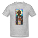 Men's Casual T-shirt Leonard Stained Glass Style O-Neck Short Sleeves Tees