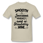 Men's Graphic T Shirt Smooth Jennessee Whiskey Sweet As Strawberry Wine For Light Breathable O-Neck Short Sleeves Tee