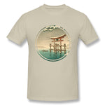 Mens Novelty T-Shirt Sea At Seto Breathable Crew Neck Short Sleeves Shirt