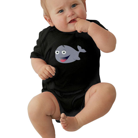 Toddler Climbing Bodysuit Whale Cartoon Graphic Unisex Baby Short Sleeves Outfits Clothes