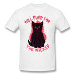 Men's Graphic T Shirt Wicked Kitten Style Round Neck Short Sleeves Blouse Tops