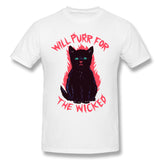 Men's Graphic T Shirt Wicked Kitten Style Round Neck Short Sleeves Blouse Tops