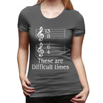 Women's Casual T-shirt These Are Difficult Times Music Flowy O-Neck Short Sleeve Shirts