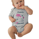 Toddler Climbing Bodysuit Baby Pink Cartoon Graphic Infant Boys Girls Short Sleeves Onesies