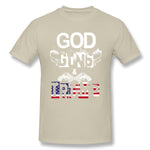 Men's Graphic T Shirt God Guns And Trump For Dark Comfortable Crew Neck Short Sleeves Tees