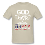 Men's Graphic T Shirt God Guns And Trump For Dark Comfortable Crew Neck Short Sleeves Tees