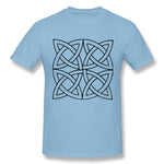 Men's Casual T-shirt Celtic Knot Irish Scottish Style O-Neck Short Sleeves Tees