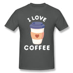 Men's Graphic T Shirt Great I Love Coffee Cute New Comfortable O-Neck Short Sleeves Tee