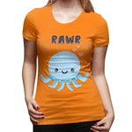 Women’s T-shirt Octopus Rawr Comfy O-Neck Short Sleeve Shirts