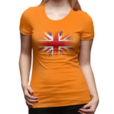 Women’s T-shirt Union Jack Sexy Crew Neck Short Sleeve Tops