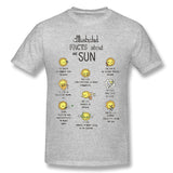 Cotton T Shirt for Men The Sun Cool O-Neck Short Sleeves Blouse Tops