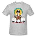 Mens Novelty T-Shirt The Pin Lebowski Style O-Neck Short Sleeves Tee