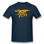 Men's Casual T-shirt Navy Seal Trident Logo Comfy Round Neck Short Sleeves Tees