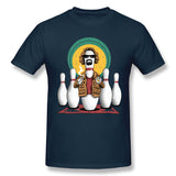 Mens Novelty T-Shirt The Pin Lebowski Style O-Neck Short Sleeves Tee