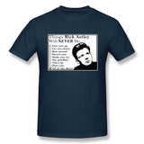 Men's Casual T-shirt Things Rick Astley Will Never Do Cool O-Neck Short Sleeves Shirt