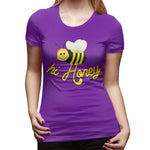 Womens Graphic T-Shirt Hi Honey Soft Crew Neck Short Sleeve Tops