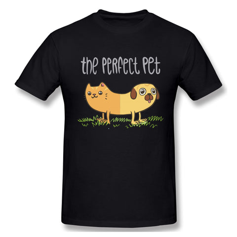 Men's Graphic T Shirt Pugcat Comfy O-Neck Short Sleeves Tees