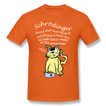 Mens Novelty T-Shirt Schrodinger's Cat's Bowl Is Quantum Breathable O-Neck Short Sleeves Tees