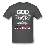 Men's Graphic T Shirt God Guns And Trump For Dark Comfortable Crew Neck Short Sleeves Tees