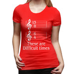 Women's Casual T-shirt These Are Difficult Times Music Flowy O-Neck Short Sleeve Shirts