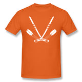 Men's Casual T-shirt Ice Hockey Stick Crossed Skate Puck Comfy Round Neck Short Sleeves Tee