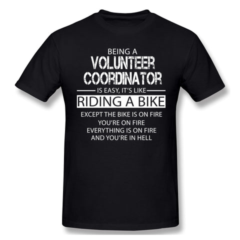 Men's Graphic T Shirt Volunteer Coordinator Breathable Crew Neck Short Sleeves Tees