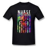 Men's Graphic T Shirt Nurse Live Love Save Lives Cool O-Neck Short Sleeves Blouse Tops