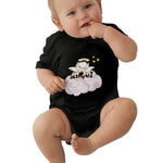 Toddler Climbing Bodysuit Angel Cartoon Graphic Unisex Babys Short Sleeves Onesies