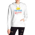 Women's Style Pullover Hoodie Vacation Queen Athletic Sweatshirt Long Sleeve Tie Dye Fleece with Pocket Tunic