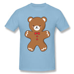 Mens Novelty T-Shirt Ginger Bear Cookie New Comfy Round Neck Short Sleeves Shirt