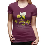 Womens Graphic T-Shirt Hi Honey Soft Crew Neck Short Sleeve Tops