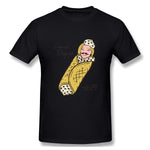 Cotton T Shirt for Men Cannoli Disguise Style Crew Neck Short Sleeves Tees