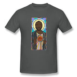 Men's Casual T-shirt Leonard Stained Glass Style O-Neck Short Sleeves Tees