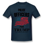 Men's Graphic T Shirt Police Officers For Trump Make America Safe Again For Light Comfortable Crew Neck Short Sleeves Tees