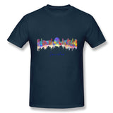 Men's Graphic T Shirt Jerusalem City Skyline Comfortable Round Neck Short Sleeves Blouse Tops