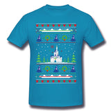 Men's Graphic T Shirt Magical Kingdom Christmas Sweater Cool O-Neck Short Sleeves Blouse Tops