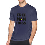 Men's Graphic T Shirt Free Mom Hugs Comfy Crew Neck Short Sleeves Shirt