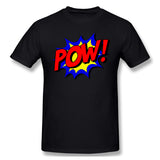 Men's Graphic T Shirt Pow Comic Comic Book Fight Breathable Round Neck Short Sleeves Tees