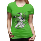 Womens Graphic T-Shirt Asterix & Obelix Dogmatix Laurel Wreath Summer Round Neck Short Sleeve Tee