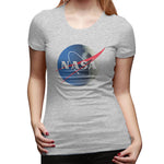 Women's Casual T-shirt NASA Logo Soft Crew Neck Short Sleeve Tee