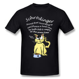 Mens Novelty T-Shirt Schrodinger's Cat's Bowl Is Quantum Breathable O-Neck Short Sleeves Tees