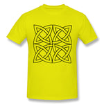 Men's Casual T-shirt Celtic Knot Irish Scottish Style O-Neck Short Sleeves Tees