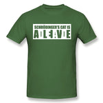 Men's Casual T-shirt Schrodinger's Cat Alive Dead Comfortable Round Neck Short Sleeves Blouse Tops