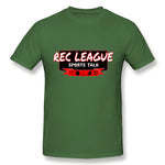 Mens Novelty T-Shirt Rec League Sports Talk Logo Breathable O-Neck Short Sleeves Tees