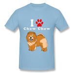 Mens Novelty T-Shirt I Love Chow Chow Comfy Crew Neck Short Sleeves Tees