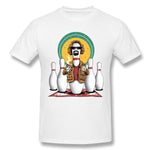 Mens Novelty T-Shirt The Pin Lebowski Style O-Neck Short Sleeves Tee